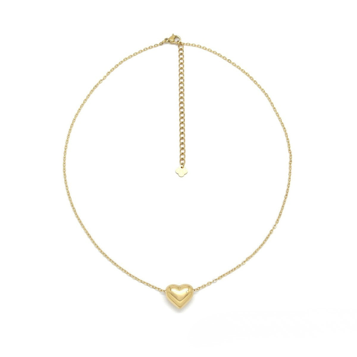 Collier fin coeur doré