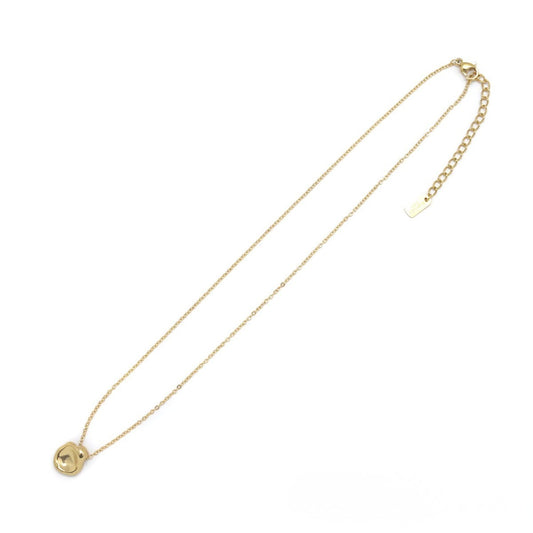 Collier chaîne pois creux doré